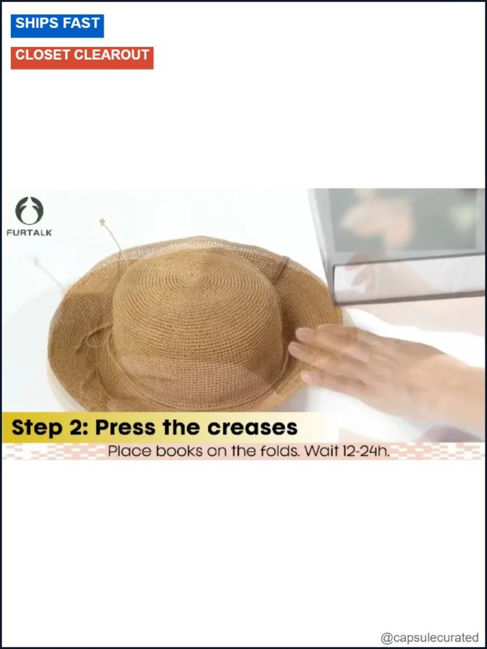Handmade Paper Straw Floppy Sun Hat Packable Travel Essential with Chin Strap